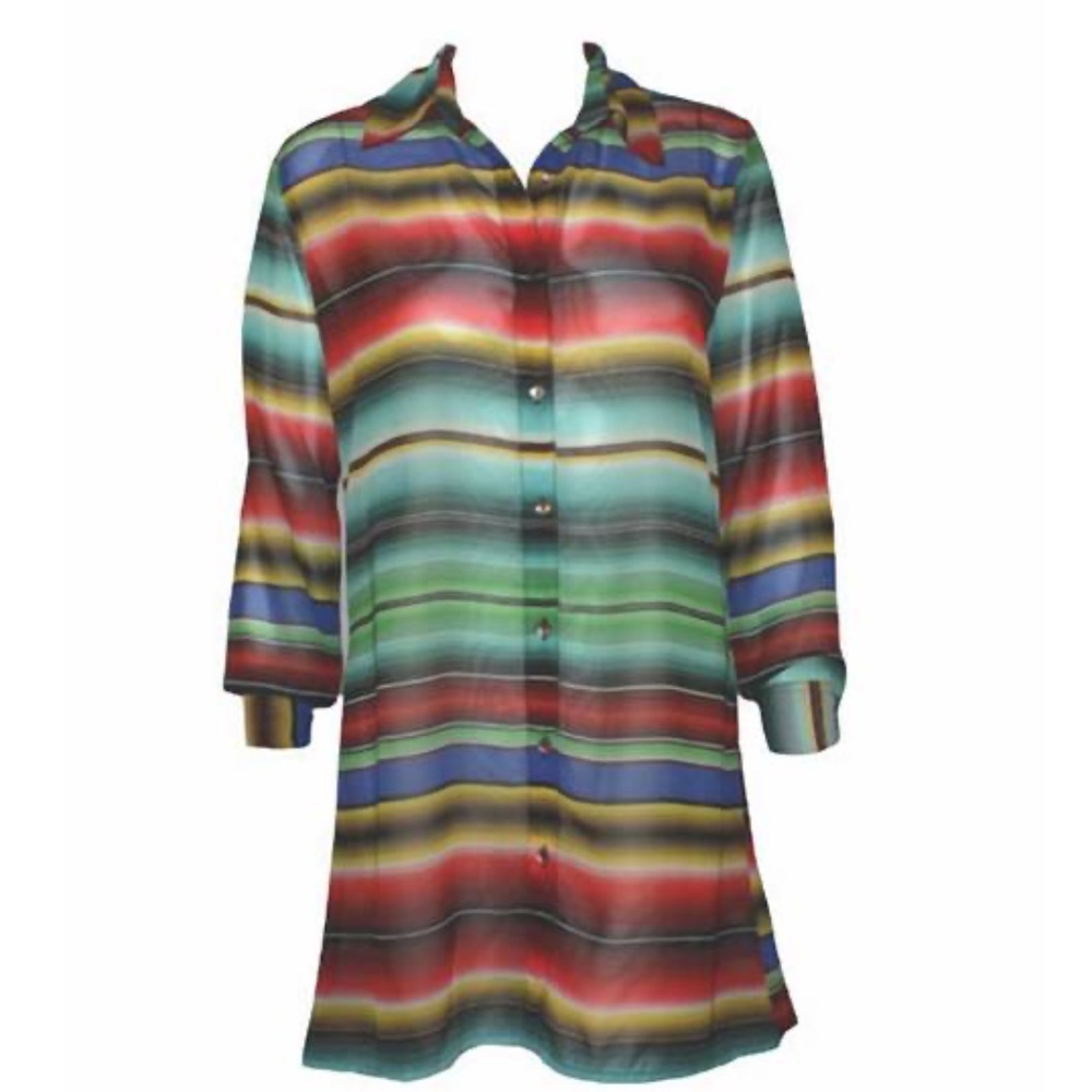 NEW VINTAGE COLLECTION Women's Button Down Sheer Top Size Small